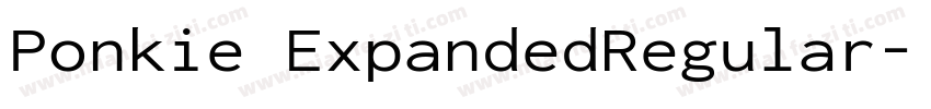 Ponkie ExpandedRegular字体转换